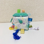 優しいカシャカシャ★布おもちゃ★タグ★ベビー★サイコロボール