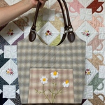 パッチワークバック カモミール刺繍