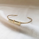 真鍮バングル　ブレスレット　ブラス　シンプル　華奢　スタッズ　一点物　プレゼント　ラッピング　ゴールド　brass　　
