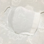 夏の刺繍白マスク