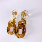 ベッコウ柄チェーンピアス