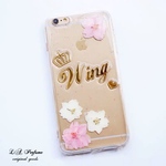 名入れ♩押し花スマホケース オリジナルケース✨イニシャル入れ♡