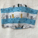 夏仕様　立体マスク　釣り猫柄