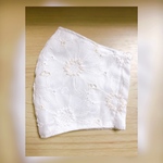 接触冷感生地使用　刺繍レースマスク　夏マスク