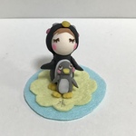 再販  コロリン♫ 手のひらにのる ペンギン親子さん。