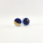 蒔絵ピアス 月と星