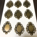 ◆送料無料◆ミール皿 9枚セット 金古美 アンティークゴールド ネックレス ペンダント  アクセサリー 材料 資材