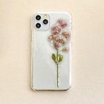【再販】𓇗アルテルナンテラの立体スマホケース𓇗 iPhone 8 XR 11 pro 12 Galaxy HUAWEI Xperia Android他　ドライフラワー　シンプル 　クリア　春