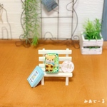 小さな箱に入れてお届け♪ ミニチュアモールキツネさん　ブルー　みあどーる　miadoll 
