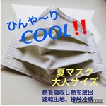 3枚組　使い捨てマスクのように見える冷感マスク　ノーズワイヤーでぴったりフィット　プリーツマスク　大人サイズ