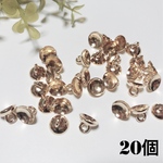 ガラスドームキャップ 10mm ゴールド 20個