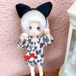 猫耳カチューシャが選べる特別セット⭐️黒猫のかくれんぼ 甚平セット