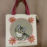 【お名前入れ無料】保冷ランチバッグ　猫ちゃん　