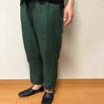グリーンリネン  スッキリ♪サルエルパンツ