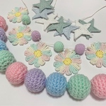 オーダー品♡お花・星・ニットボールのガーランド3点セット*