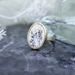 デンドライトジャスパーと真鍮のリング