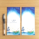 一筆箋　〈星に願いを〜夏の星空とホタルさんと〜〉12枚入り