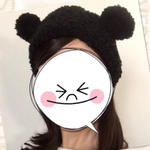 送料無料♪【再×4販】ふわふわもこもこ帽子（よるくま）