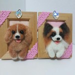 KOTAママ様ご予約品❤キャバリア&パピヨンのミニフレーム(*^^*)
