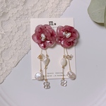 2way♡つぶつぶとストック風お花ピアス/イヤリング No.141