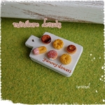 受注製作🍩ミニチュア🍩ドーナツ6個セット～カッティングボードのせ