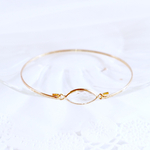 "gold" クリア 華奢バングル