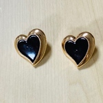 GOLD BLACK HEART BUTTON PARTS