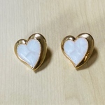 GOLD PEARL HEART BUTTON PARTS