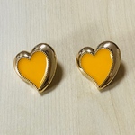 GOLD YELLOW HEART BUTTON PARTS