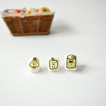 にんにく、パプリカ、トマト缶のはんこセット～ラタトゥイユになりたいな。