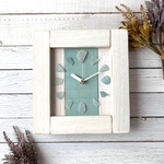 California style Beach glass wall clock 005