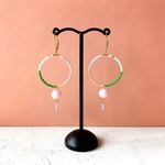 Four Color hoop P french hook pierce (NO.3052)