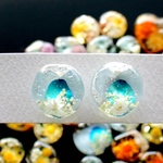 歪みシリーズ紫陽花とかすみ草のピアス／イヤリング