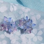 あじさいピアス（イヤリング）＊blue＊