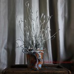 送料無料！芥子坊主の森（ウォッシュホワイトしたヒナゲシとワイヤーを使って）