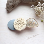 【新作】ヘアクリップ ラタンとドライフラワーの贅沢ヘアクリップ