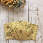 夏マスク　大人かわいい刺繍柄コットン×さらし　繰り返し洗って使える立体マスク　大人用　ギフトにもおすすめ♡