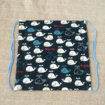 【h0211030様専用】15センチ×15センチのクジラ柄ダブルガーゼ名札
