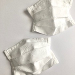 夏マスク 選べる裏地‼︎ 清涼ドライorダブルガーゼ お花刺繍② プリーツマスク 大人用・子供用・大人子供セット/大人のみノーズワイヤー有・無