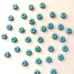 ターコイズ  スペーサー ロンデル  ラウンド 25個 セット