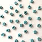ターコイズ  スペーサー ロンデル   25個 セット