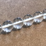 【1連（48玉）】クリスタル（水晶）約8.0㎜（±0.5㎜）　天然石ビーズ　丸玉　2つ穴　送料込み　アウトレット