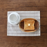 ランチョンマット★北欧　格子　カフェオレ