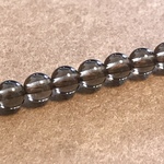 【アウトレット】1連（96玉）　スモーキークオーツ　約4.0㎜（±0.5㎜）　天然石ビーズ　丸玉　2つ穴　送料込み