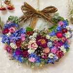 送料無料☆紫陽花のナチュラル花かごリース