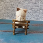 羊毛フェルト ベンチ猫さん🐱