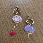 うちわデザインイヤリング