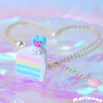 ミント💚レインボーケーキネックレス