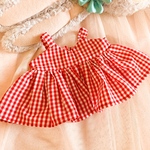 ステラルーちゃんのお洋服☆ デニムのパッチ風ワンピース