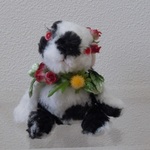 ウサギのぬいぐるみ　モノトーン